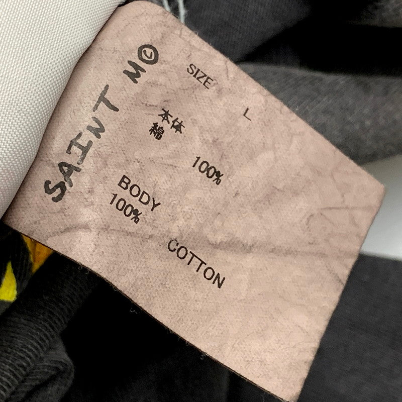 【中古美品】【メンズ】 SAINT MICHAEL セントマイケル SM-HR8-0000-013 25SS SS TEE OBLITERATE ショートスリーブT オブリタレイト トップス 半袖 142-250624-ma-06-izu サイズ：L カラー：BLACK 万代Net店