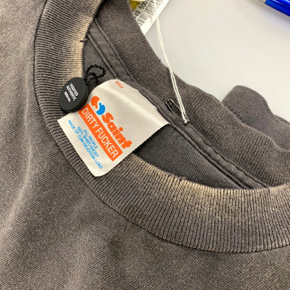 【中古美品】【メンズ】 SAINT MICHAEL セントマイケル SM-HR8-0000-013 25SS SS TEE OBLITERATE ショートスリーブT オブリタレイト トップス 半袖 142-250624-ma-06-izu サイズ：L カラー：BLACK 万代Net店