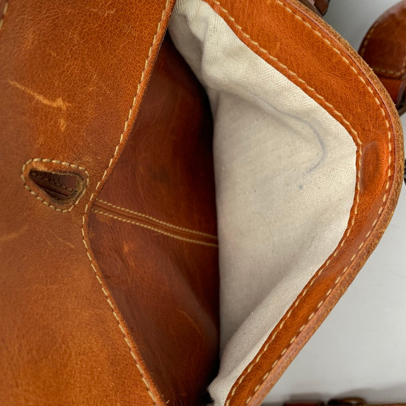 【中古品】【メンズ/レディース】 genten ゲンテン DAN GENTEN LEATHER SHOULDER BAG ダンゲンテン カバン レザー ショルダー バック 188-250704-rk-03-izu カラー：ブラウン 万代Net店