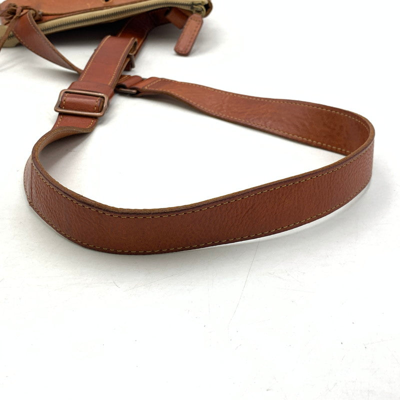 【中古品】【メンズ/レディース】 genten ゲンテン DAN GENTEN LEATHER SHOULDER BAG ダンゲンテン カバン レザー ショルダー バック 188-250704-rk-03-izu カラー：ブラウン 万代Net店