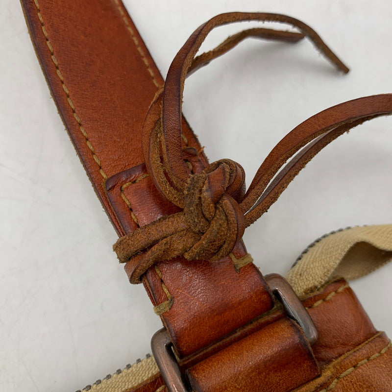 【中古品】【メンズ/レディース】 genten ゲンテン DAN GENTEN LEATHER SHOULDER BAG ダンゲンテン カバン レザー ショルダー バック 188-250704-rk-03-izu カラー：ブラウン 万代Net店