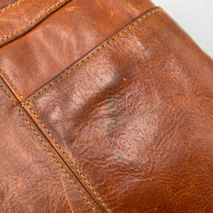 【中古品】【メンズ/レディース】 genten ゲンテン DAN GENTEN LEATHER SHOULDER BAG ダンゲンテン カバン レザー ショルダー バック 188-250704-rk-03-izu カラー：ブラウン 万代Net店