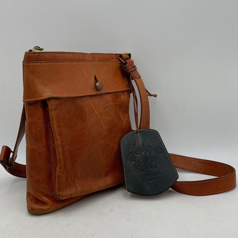 【中古品】【メンズ/レディース】 genten ゲンテン DAN GENTEN LEATHER SHOULDER BAG ダンゲンテン カバン レザー ショルダー バック 188-250704-rk-03-izu カラー：ブラウン 万代Net店