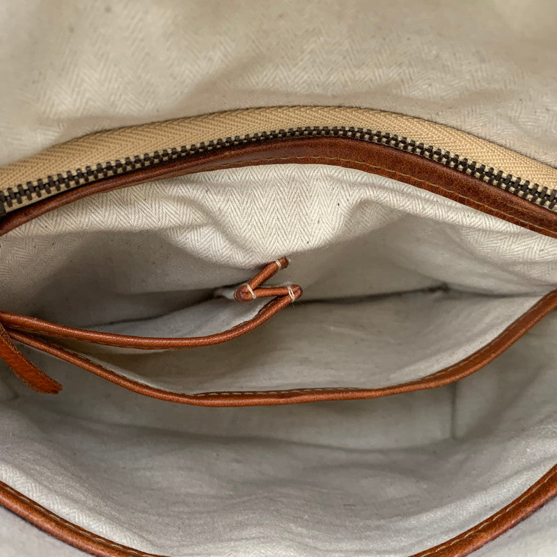 【中古品】【メンズ/レディース】 genten ゲンテン DAN GENTEN LEATHER SHOULDER BAG ダンゲンテン カバン レザー ショルダー バック 188-250704-rk-03-izu カラー：ブラウン 万代Net店