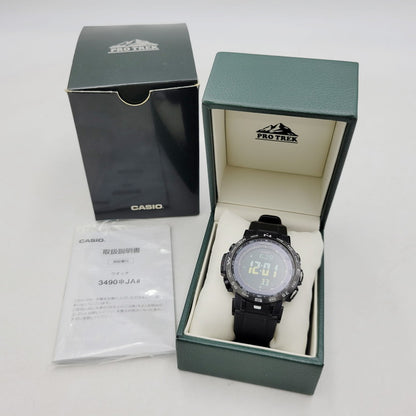 【中古品】【メンズ/レディース】 CASIO カシオ PRO TREK CLIMBER LINE TOUGH SOLAR DIGITAL WATCH PRW-30Y プロトレック クライマーライン タフソーラー デジタル 腕時計 197-250628-as-10-izu サイズ：51.6 × 45.2 × 12.3 mm カラー：ブラック 万代Net店