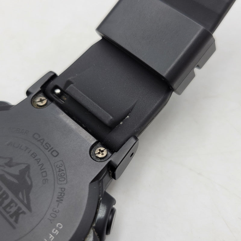 【中古品】【メンズ/レディース】 CASIO カシオ PRO TREK CLIMBER LINE TOUGH SOLAR DIGITAL WATCH PRW-30Y プロトレック クライマーライン タフソーラー デジタル 腕時計 197-250628-as-10-izu サイズ：51.6 × 45.2 × 12.3 mm カラー：ブラック 万代Net店