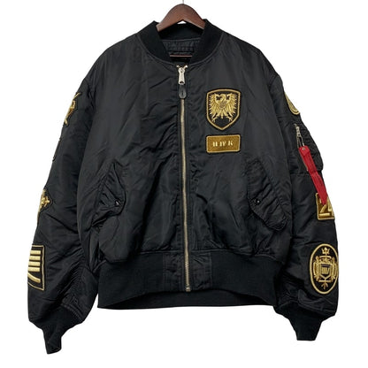 【中古品】【メンズ】 24KARATS×ALPHA INDUSTRIES トゥエンティーフォーカラッツ×アルファインダストリーズ MA-1 FLIGHT JACKET エムエーワン フライトジャケット アウター 長袖 142-250626-ma-01-izu サイズ：2XL カラー：BLACK 万代Net店
