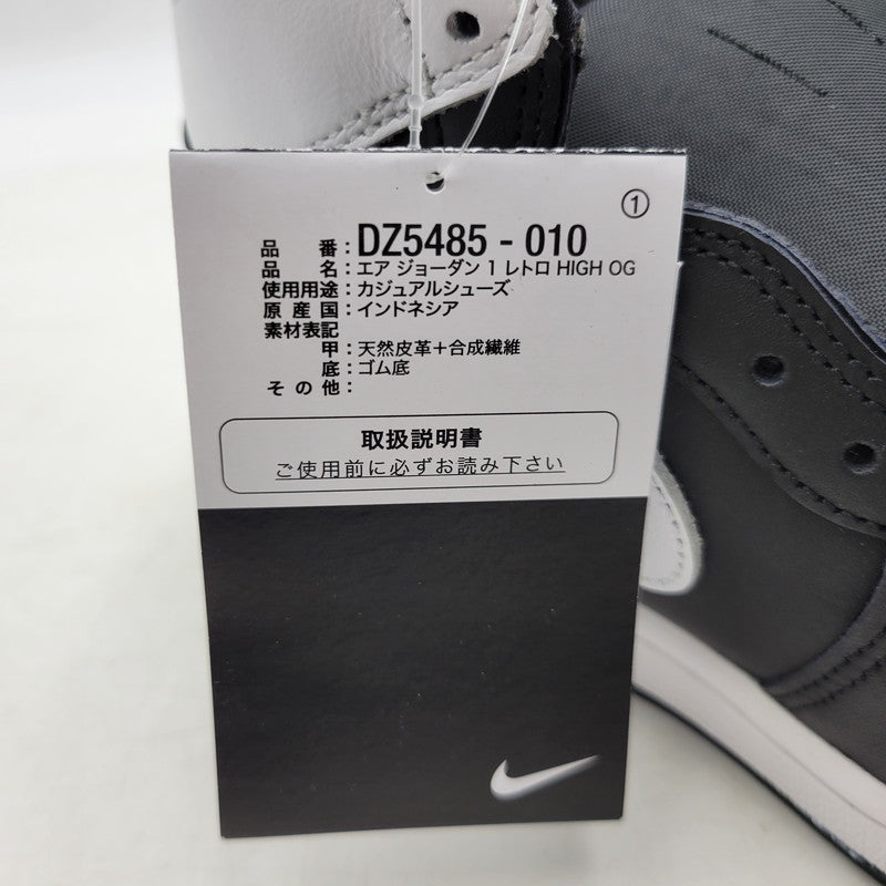 【中古美品】【メンズ】 NIKE ナイキ AIR JORDAN 1 RETRO HIGH OG DZ5485-010 エアジョーダン 1 レトロ ハイ OG スニーカー シューズ 靴 160-250628-as-27-izu サイズ：27cm カラー：BLACK/WHITE-WHITE 万代Net店