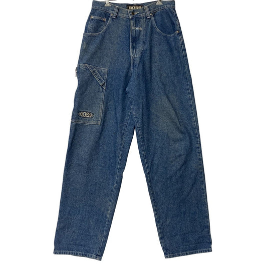 【中古品】【メンズ】 BOSS ボス PAINTER DENIM PANTS 141980 ペインターデニムパンツ メキシコ製 ボトムス 157-250627-as-38-izu サイズ：33×34 カラー：インディゴ 万代Net店