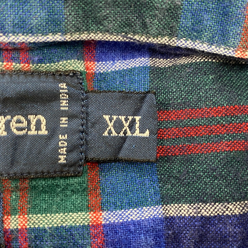 【中古品】【メンズ】 Polo by Ralph Lauren ポロバイラルフローレン BLAIRE 90S LS BD CHECK SHIRT ブレア 90年代 ロングスリーブ ボタンダウンチェックシャツ トップス 長袖 146-250627-ma-18-izu サイズ：XXL カラー：青系マルチ 万代Net店