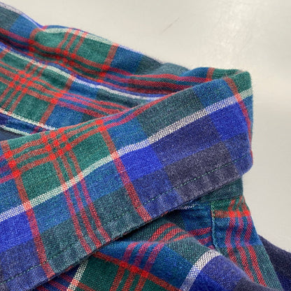 【中古品】【メンズ】 Polo by Ralph Lauren ポロバイラルフローレン BLAIRE 90S LS BD CHECK SHIRT ブレア 90年代 ロングスリーブ ボタンダウンチェックシャツ トップス 長袖 146-250627-ma-18-izu サイズ：XXL カラー：青系マルチ 万代Net店
