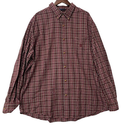 【中古品】【メンズ】 CHAPS RALPH LAUREN チャップスラルフローレン LS BD CHECK SHIRT ロングスリーブ ボタンダウン チェックシャツ 長袖 トップス 146-250627-as-33-izu サイズ：XXL カラー：レッド系 万代Net店