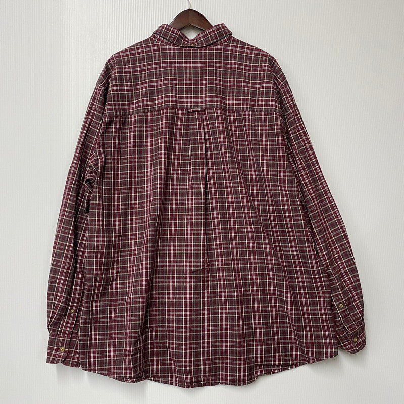【中古品】【メンズ】 CHAPS RALPH LAUREN チャップスラルフローレン LS BD CHECK SHIRT ロングスリーブ ボタンダウン チェックシャツ 長袖 トップス 146-250627-as-33-izu サイズ：XXL カラー：レッド系 万代Net店