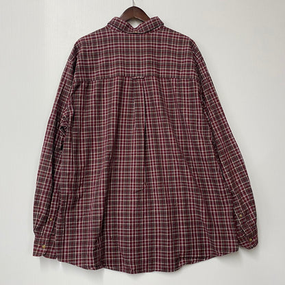 【中古品】【メンズ】 CHAPS RALPH LAUREN チャップスラルフローレン LS BD CHECK SHIRT ロングスリーブ ボタンダウン チェックシャツ 長袖 トップス 146-250627-as-33-izu サイズ：XXL カラー：レッド系 万代Net店