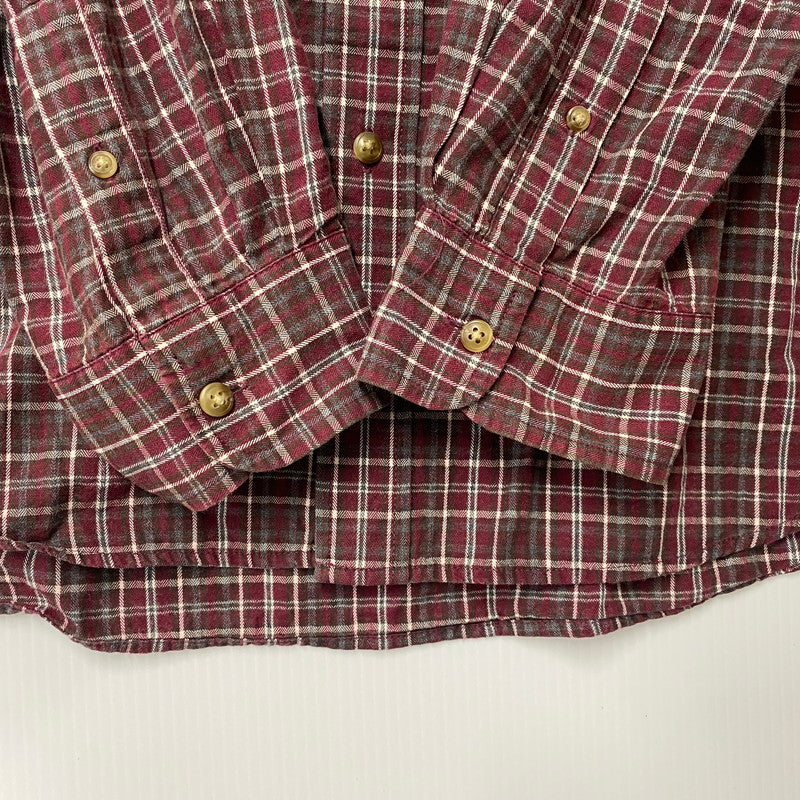 【中古品】【メンズ】 CHAPS RALPH LAUREN チャップスラルフローレン LS BD CHECK SHIRT ロングスリーブ ボタンダウン チェックシャツ 長袖 トップス 146-250627-as-33-izu サイズ：XXL カラー：レッド系 万代Net店
