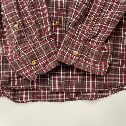 【中古品】【メンズ】 CHAPS RALPH LAUREN チャップスラルフローレン LS BD CHECK SHIRT ロングスリーブ ボタンダウン チェックシャツ 長袖 トップス 146-250627-as-33-izu サイズ：XXL カラー：レッド系 万代Net店