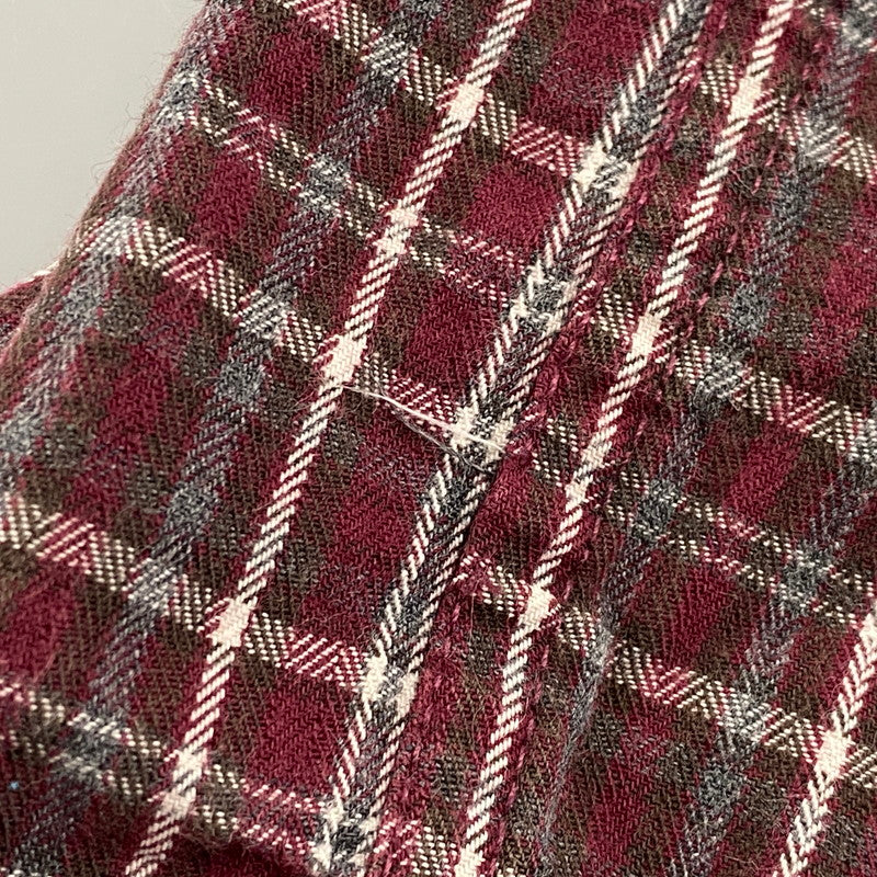 【中古品】【メンズ】 CHAPS RALPH LAUREN チャップスラルフローレン LS BD CHECK SHIRT ロングスリーブ ボタンダウン チェックシャツ 長袖 トップス 146-250627-as-33-izu サイズ：XXL カラー：レッド系 万代Net店