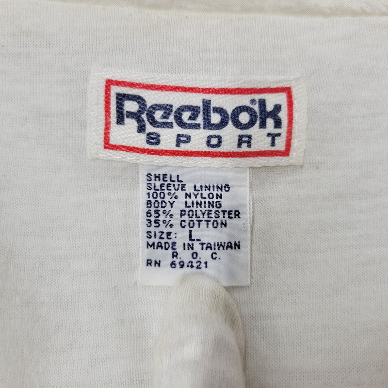 【中古品】【メンズ】 Reebok リーボック ZIP NYLON JACKET ジップ ナイロンジャケット アウター 146-250728-as-15-izu サイズ：L カラー：アイボリー 万代Net店