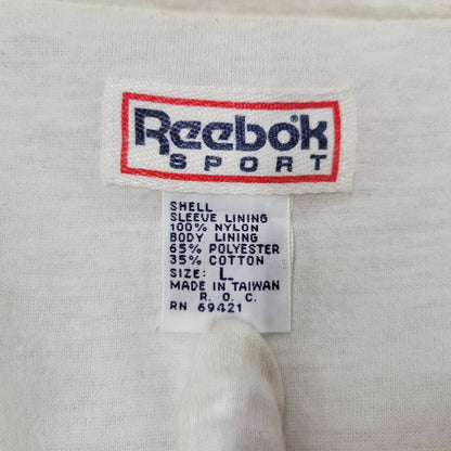 【中古品】【メンズ】 Reebok リーボック ZIP NYLON JACKET ジップ ナイロンジャケット アウター 146-250728-as-15-izu サイズ：L カラー：アイボリー 万代Net店