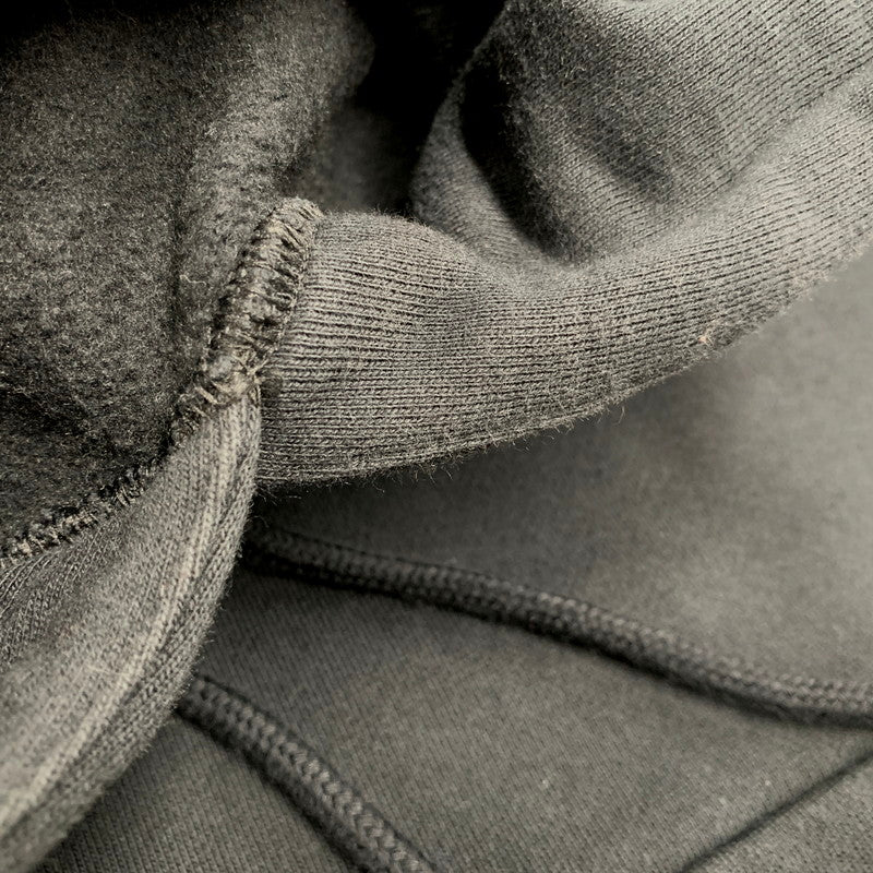 【中古品】【メンズ】 Supreme シュプリーム × NIKE ナイキ LEATHER APPLIQUE HOODED SWEATSHIRT CK6225-010 レザー アップリケ フーデッド スウェットシャツ パーカー 長袖 トップス 149-250710-as-20-izu サイズ：L カラー：ブラック 万代Net店