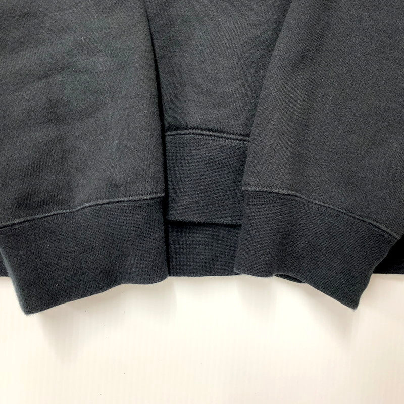 【中古品】【メンズ】 Supreme シュプリーム × NIKE ナイキ LEATHER APPLIQUE HOODED SWEATSHIRT CK6225-010 レザー アップリケ フーデッド スウェットシャツ パーカー 長袖 トップス 149-250710-as-20-izu サイズ：L カラー：ブラック 万代Net店