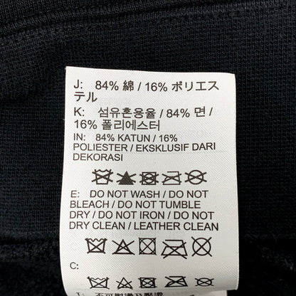 【中古品】【メンズ】 Supreme シュプリーム × NIKE ナイキ LEATHER APPLIQUE HOODED SWEATSHIRT CK6225-010 レザー アップリケ フーデッド スウェットシャツ パーカー 長袖 トップス 149-250710-as-20-izu サイズ：L カラー：ブラック 万代Net店