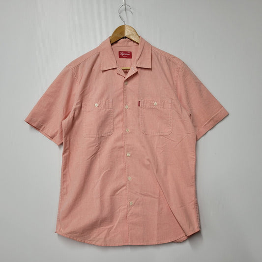 【中古品】【メンズ】 Supreme シュプリーム SS OPEN COLLAR SHIRT ショートスリーブ オープンカラーシャツ 半袖 トップス 149-250711-as-08-izu サイズ：M カラー：ピンク 万代Net店