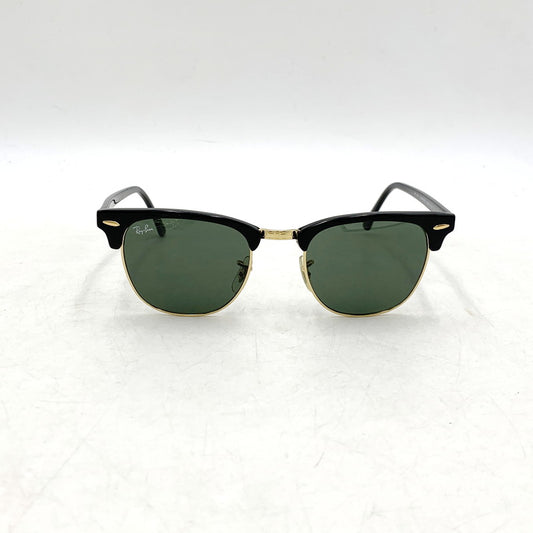 【中古品】【メンズ/レディース】 Ray-Ban レイバン CLUBMASTER SUNGLASSES RB3016 クラブマスター サングラス 203-250701-as-20-izu サイズ：51□21 カラー：ブラック×ゴールド×グリーン系 万代Net店