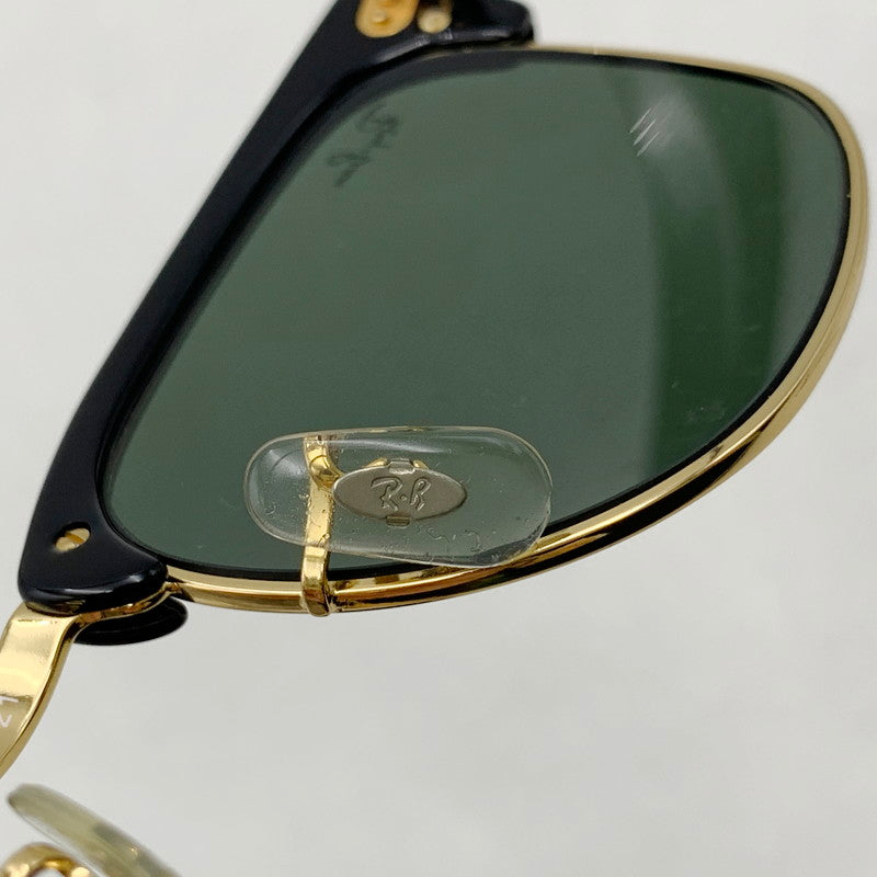 【中古品】【メンズ/レディース】 Ray-Ban レイバン CLUBMASTER SUNGLASSES RB3016 クラブマスター サングラス 203-250701-as-20-izu サイズ：51□21 カラー：ブラック×ゴールド×グリーン系 万代Net店