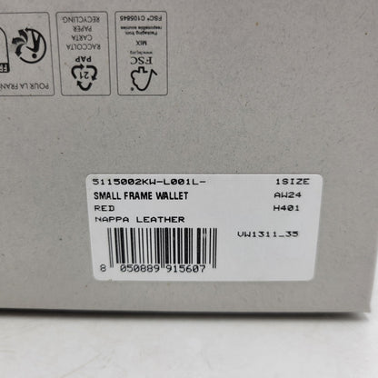 【中古美品】【レディース】 Vivienne Westwood ヴィヴィアンウエストウッド NAPPA LEATHER SMALL FRAME WALLET 5115002KW-L001L ナッパレザー スモールフレームウォレット 三つ折り財布 200-250628-as-04-izu カラー：レッド 万代Net店