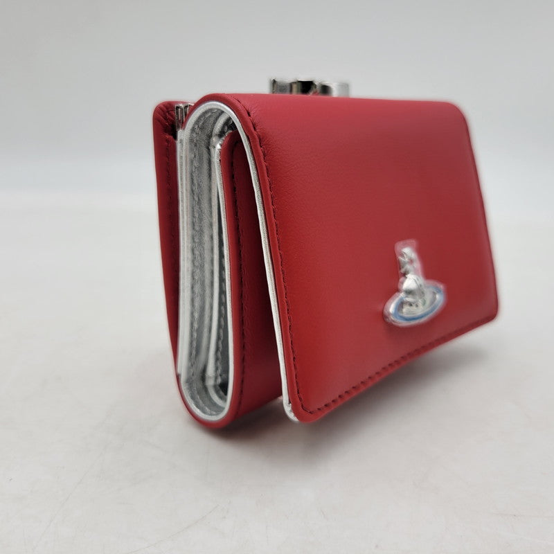 【中古美品】【レディース】 Vivienne Westwood ヴィヴィアンウエストウッド NAPPA LEATHER SMALL FRAME WALLET 5115002KW-L001L ナッパレザー スモールフレームウォレット 三つ折り財布 200-250628-as-04-izu カラー：レッド 万代Net店