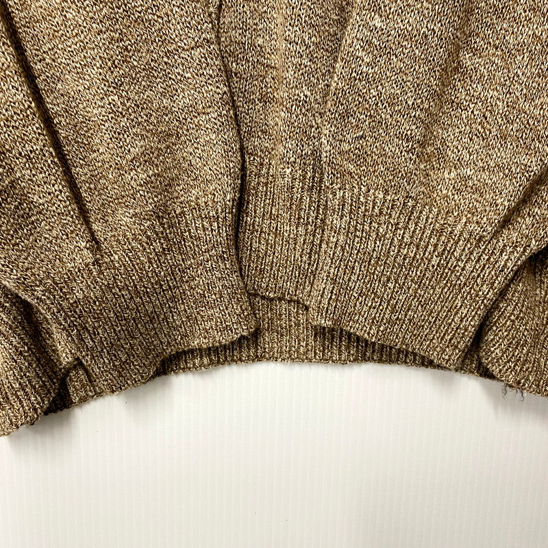 【中古品】【メンズ】 YVES SAINT LAURENT TRICOTS POUR HOMME イブサンローラン トリコ プールオム V NECK KNIT SWEATER Vネック ニット セーター 長袖 トップス 141-250630-as-04-izu サイズ：XL カラー：ブラウン系 万代Net店