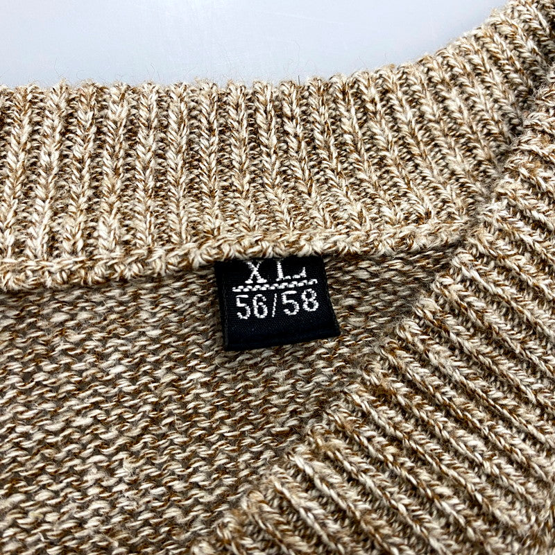 【中古品】【メンズ】 YVES SAINT LAURENT TRICOTS POUR HOMME イブサンローラン トリコ プールオム V NECK KNIT SWEATER Vネック ニット セーター 長袖 トップス 141-250630-as-04-izu サイズ：XL カラー：ブラウン系 万代Net店