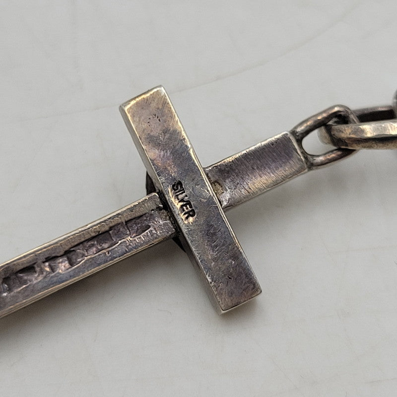 【中古品】【メンズ/レディース】 JAM HOME MADE ジャムホームメイド ROSARY CROSS NECKLACE ロザリオ クロス ネックレス アクセサリー 192-250628-as-06-izu カラー：シルバー 万代Net店