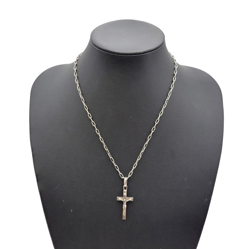 【中古品】【メンズ/レディース】 JAM HOME MADE ジャムホームメイド ROSARY CROSS NECKLACE ロザリオ クロス ネックレス アクセサリー 192-250628-as-06-izu カラー：シルバー 万代Net店