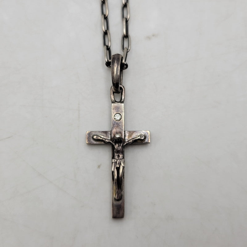 【中古品】【メンズ/レディース】 JAM HOME MADE ジャムホームメイド ROSARY CROSS NECKLACE ロザリオ クロス ネックレス アクセサリー 192-250628-as-06-izu カラー：シルバー 万代Net店