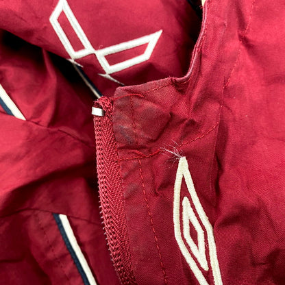 【現状渡し品】【メンズ】 UMBRO アンブロ FLEECE LINER HOODIE JACKET フリースライナー フーディー ジャケット アウター 146-250630-as-05-izu サイズ：L カラー：レッド 万代Net店