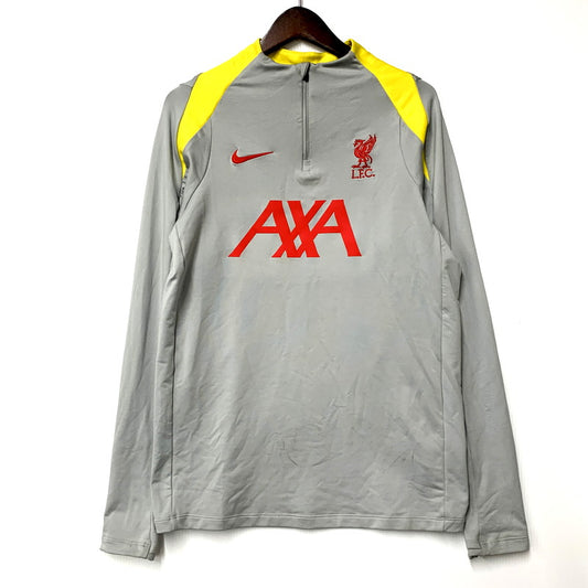 【中古品】【メンズ】 NIKE ナイキ FQ2624-078 LIVERPOOL FC DRI-FIT DRILL TOP リバプールFC ドライフィット ドリルトップ トップス 長袖 148-250630-ma-13-izu サイズ：M カラー：グレー 万代Net店