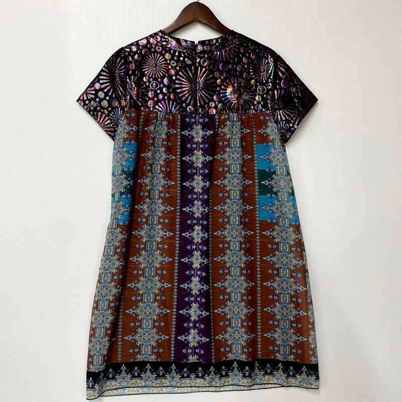 【中古品】【レディース】 54-01-4975 USA製 ALL-OVER PATTERN ONEPIECE オールオーバーパターン ワンピース トップス オールインワン 170-250630-ma-21-izu サイズ：4 カラー：マルチ 万代Net店