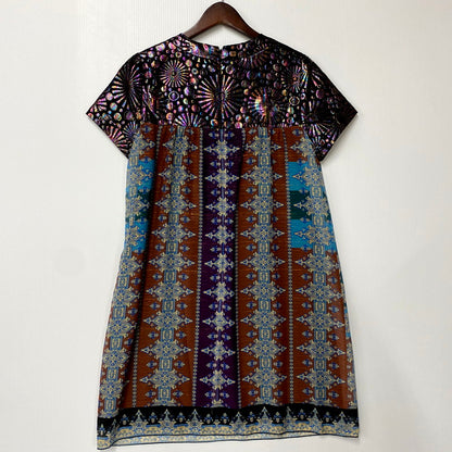 【中古品】【レディース】 54-01-4975 USA製 ALL-OVER PATTERN ONEPIECE オールオーバーパターン ワンピース トップス オールインワン 170-250630-ma-21-izu サイズ：4 カラー：マルチ 万代Net店