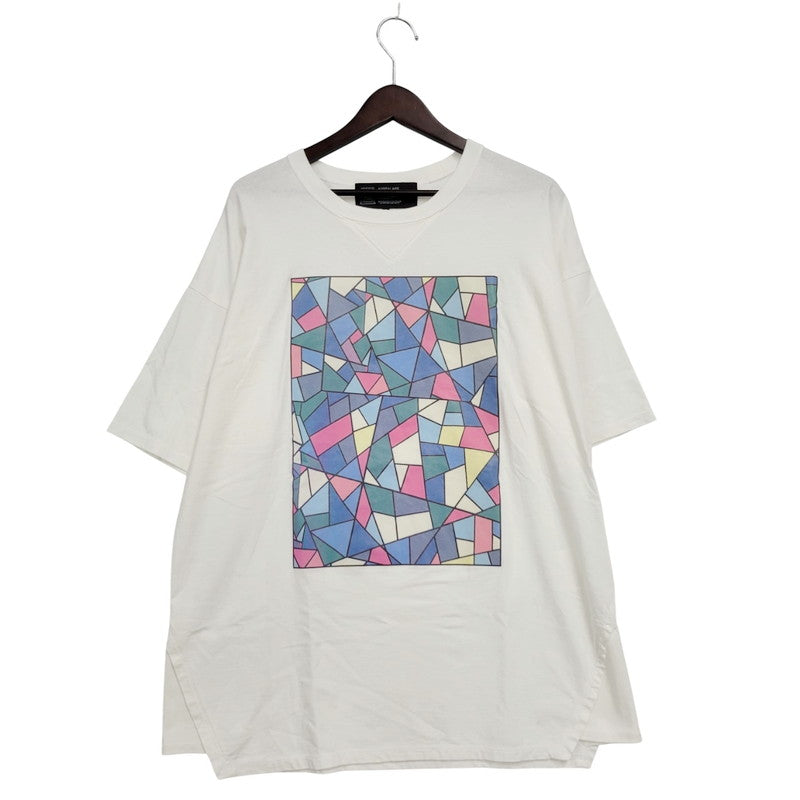 【中古品】【メンズ】 ANREALAGE アンリアレイジ PATCHWORK PRIZM SS T-SHIRT ショートスリーブ Tシャツ 半袖 トップス 140-250630-as-07-izu サイズ：48 カラー：ホワイト 万代Net店