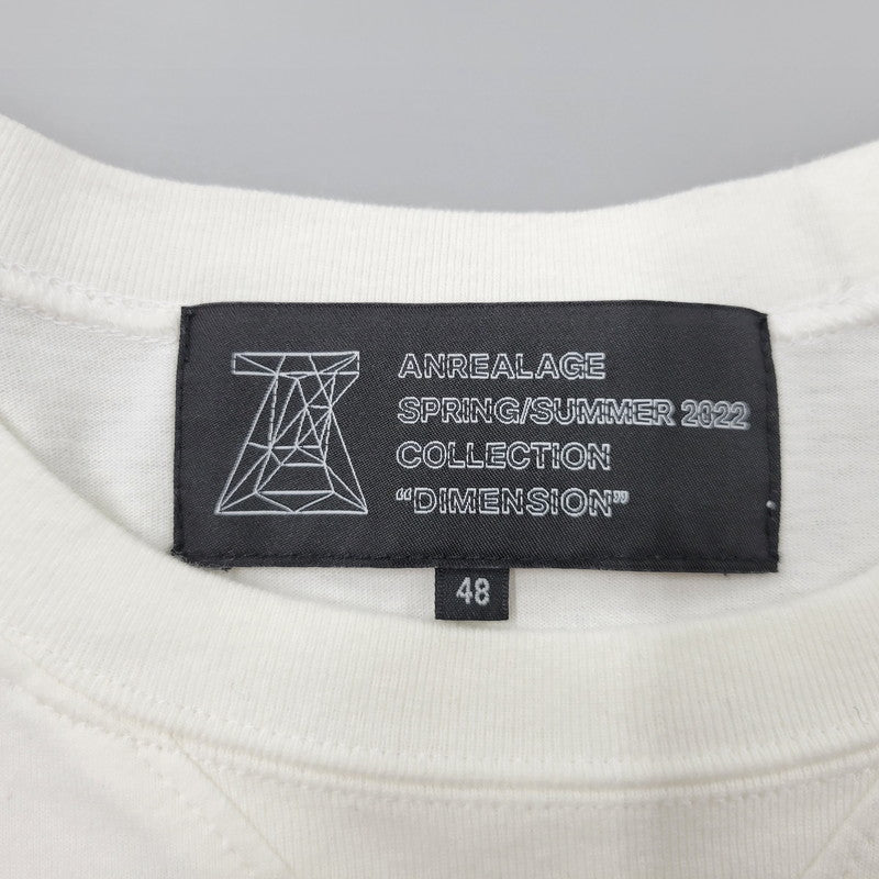 【中古品】【メンズ】 ANREALAGE アンリアレイジ PATCHWORK PRIZM SS T-SHIRT ショートスリーブ Tシャツ 半袖 トップス 140-250630-as-07-izu サイズ：48 カラー：ホワイト 万代Net店