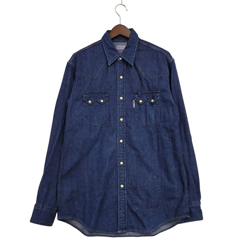 【中古品】【メンズ】 BLUE BLUE ブルーブルー LS DENIM SHIRT ロングスリーブ デニムシャツ 長袖 トップス 145-250630-as-06-izu サイズ：3 カラー：インディゴ 万代Net店