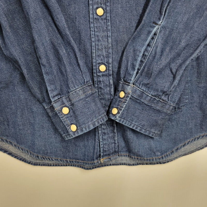 【中古品】【メンズ】 BLUE BLUE ブルーブルー LS DENIM SHIRT ロングスリーブ デニムシャツ 長袖 トップス 145-250630-as-06-izu サイズ：3 カラー：インディゴ 万代Net店