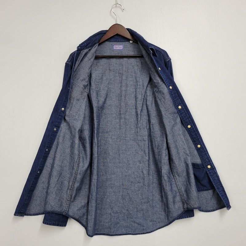 【中古品】【メンズ】 BLUE BLUE ブルーブルー LS DENIM SHIRT ロングスリーブ デニムシャツ 長袖 トップス 145-250630-as-06-izu サイズ：3 カラー：インディゴ 万代Net店