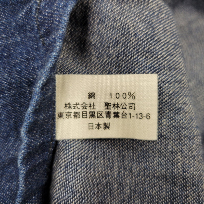 【中古品】【メンズ】 BLUE BLUE ブルーブルー LS DENIM SHIRT ロングスリーブ デニムシャツ 長袖 トップス 145-250630-as-06-izu サイズ：3 カラー：インディゴ 万代Net店