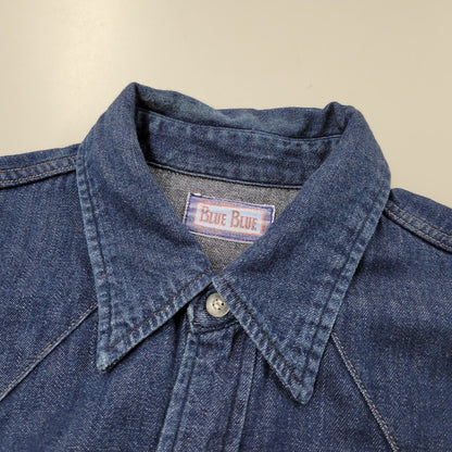 【中古品】【メンズ】 BLUE BLUE ブルーブルー LS DENIM SHIRT ロングスリーブ デニムシャツ 長袖 トップス 145-250630-as-06-izu サイズ：3 カラー：インディゴ 万代Net店