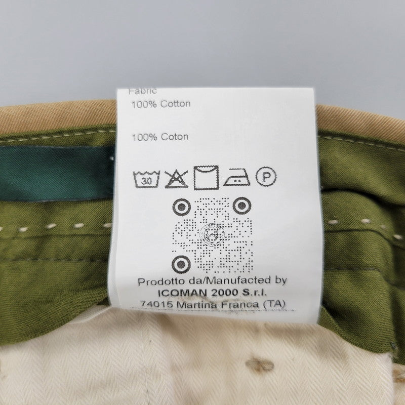 【中古品】【メンズ】 RETRO THECA 1P SLACKS PANTS OM1672 スラックスパンツ イタリア製 ボトムス 152-250702-as-16-izu サイズ：52 カラー：ベージュ 万代Net店