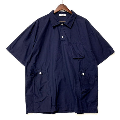 【中古品】【メンズ】 NICOILO ニコイロ SS NYLON PULLOVER SHIRT ショートスリーブ プルオーバーシャツ トップス 半袖 144-250630-ma-17-izu サイズ：XL カラー：NAVY 万代Net店