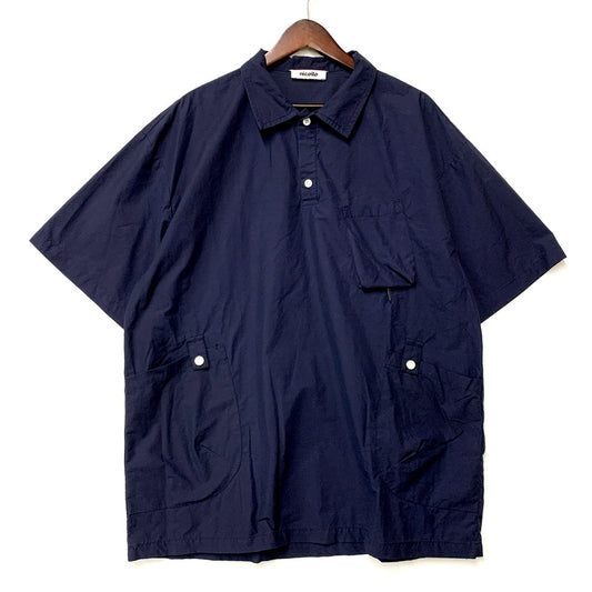 【中古品】【メンズ】 NICOILO ニコイロ SS NYLON PULLOVER SHIRT ショートスリーブ プルオーバーシャツ トップス 半袖 144-250630-ma-17-izu サイズ：XL カラー：NAVY 万代Net店